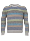 GRAN SASSO MULTICOLOR ROUND NECK CASHMERE SWEATER