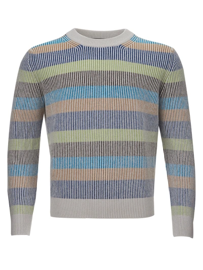 Gran Sasso Multicolor Round Neck Cashmere Sweater