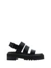 Proenza Schouler Leather Shiny Sandals With Carrion Sole In Black
