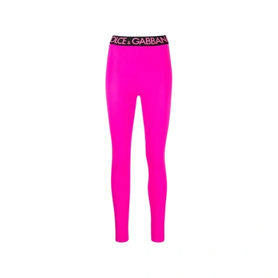 Dolce & Gabbana Legging Trousers In Pink