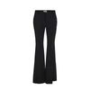Saint Laurent Flared Wool Trousers Women In Black