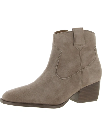 Seychelles Upside Womens Leather Stacked Heel Ankle Boots In Grey