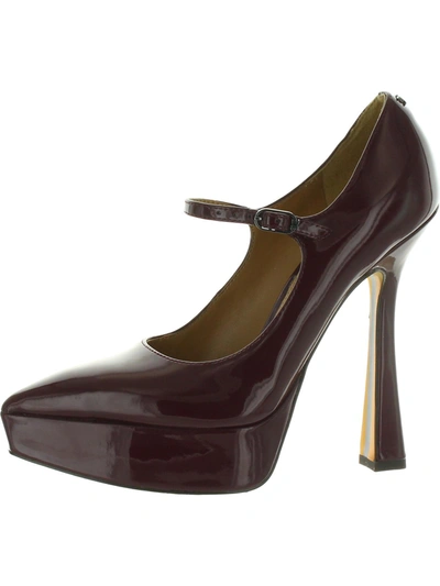Sam Edelman Arie Womens Patent Pointed Toe Platform Heels In Multi