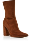 AQUA LAW WOMENS LEATHER PULL ON BOOTIES