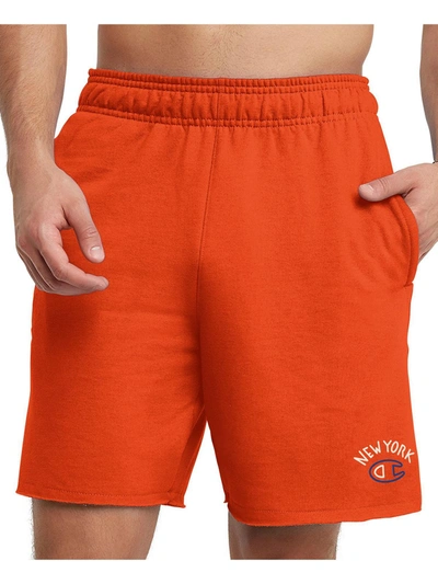 Champion Mens  Nylon Shorts In Orange/white