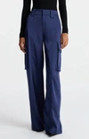 A.l.c Bryan Satin Cargo Pants In Blue