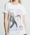 RECYCLED KARMA ELVIS AT SUN RECORDS TEE IN WHITE