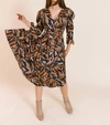 LAROQUE DAVIS DRESS IN COPPER LEAF