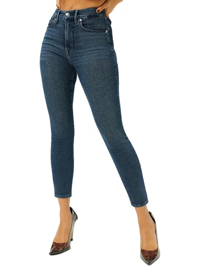 Good American Womens Denim High Rise Skinny Jeans In Blue