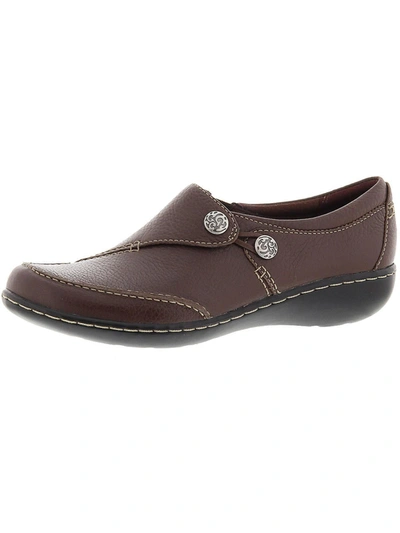 Clarks Ashland Lane Q Womens Leather Comfort Insole Loafers In Brown