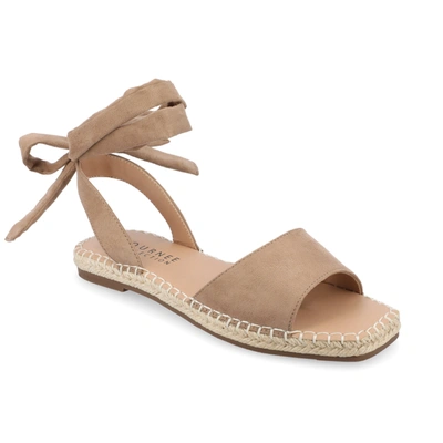 Journee Collection Women's Tru Comfort Foam Emelie Wide Width Sandal In Beige