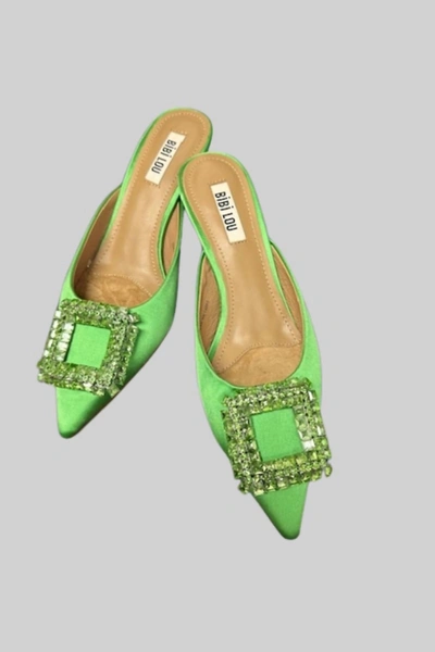 Bibi Lou Women's Open Back Pump In Green