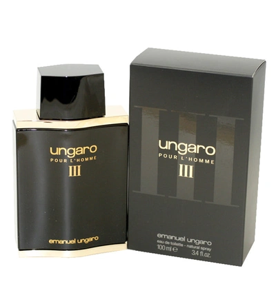 Emanuel Ungaro Ungaro Iii Eau De Toilette For Men 3.4 oz / 100 ml In White