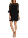 R & M RICHARDS PETITES WOMENS TIERED MINI COCKTAIL AND PARTY DRESS