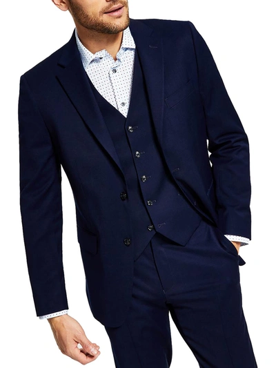 Tommy Hilfiger Men's Modern-fit Th Flex Stretch Solid Suit Jacket In Blue