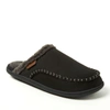 Dearfoams Men's Matthew Moccasin Toe Scuff Slipper In Black