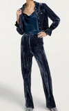 Cinq À Sept Collins Relaxed Straight-leg Velvet Pants In Multi
