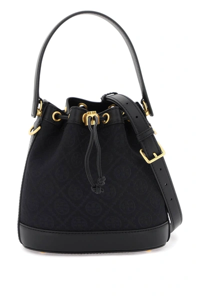 Tory Burch T Monogram Bucket Bag In Black