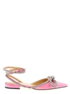 MACH & MACH DOUBLE BOW FLAT SHOES PINK