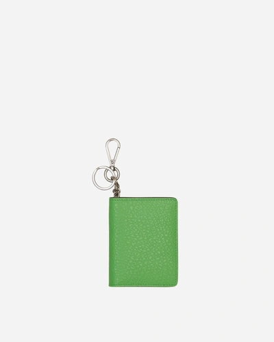 Acne Studios Folded Chain Wallet Green In Black