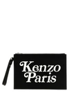 KENZO KENZO UTILITY CLUTCH WHITE/BLACK