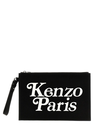 Kenzo Utility Clutch White/black