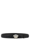 Versace Medusa Head Gold-toned Buckle Leather Belt