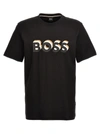 Hugo Boss Cotton-jersey T-shirt With Logo In Signature Colors In Black