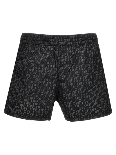 Off-white Swim Shorts Swimwear In Black