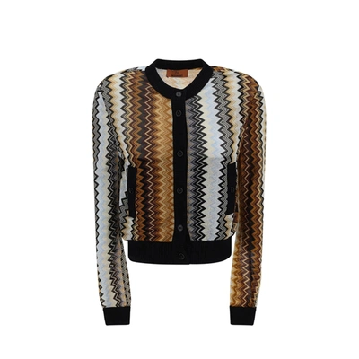 Missoni Buttoned Cardigan Knit In Black