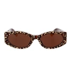 Jacquemus Sunglasses With Oval Frame And Animal Print In Havana