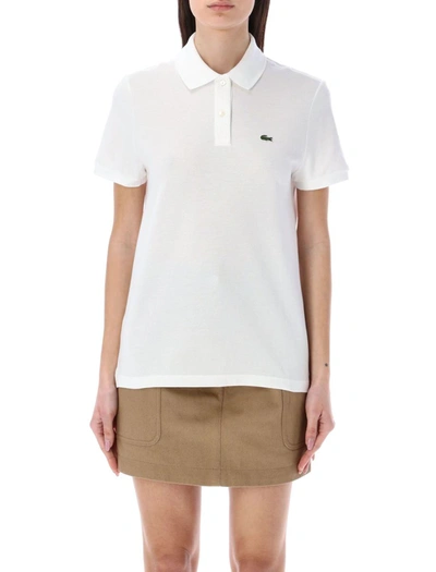 Lacoste Classic Polo Shirt With Croc Logo In White