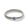 John Hardy Classic Chain Blue Sapphire Sterling Silver Pave Bracelet - Bbs90409bspxum In Blue Sapphire