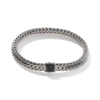 John Hardy Classic Chain Black Sapphire Sterling Silver Bracelet - Bbs9042blsxum In Black Sapphire