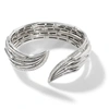 John Hardy Bamboo Cuff In White Diamond