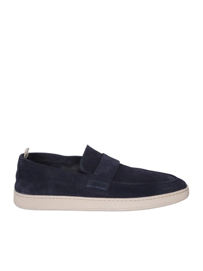 Officine Creative Penny-loafer Aus Wildleder In Blue