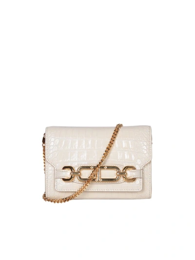 Tom Ford Whitney Mini Box Leather Chain Shoulder Bag In White