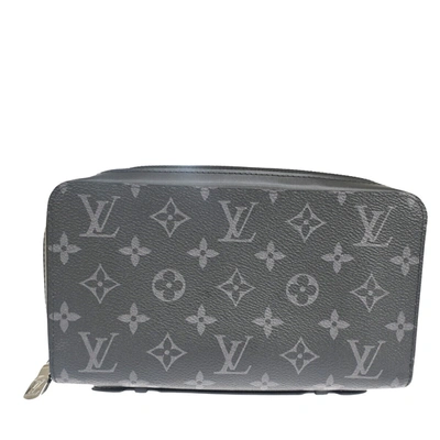 Pre-owned Louis Vuitton Zippy Xl Leather Wallet () In Black