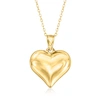 Canaria Fine Jewelry Canaria 10kt Yellow Gold Puffed Heart Pendant Necklace In Gold