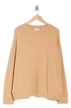 Vince Essential Relaxed Cotton Sweatshirt In Chamois