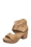 Antelope Talise Block Heel Platform Sandal In Stone Leather