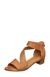 Antelope Birdie Studded Strap Sandal In Tan Leather