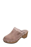 Antelope Hedy Whipstitch Clog In Blush Suede