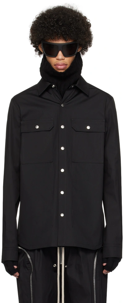 Rick Owens Cashmere Shirt Jacket In Multi-colored