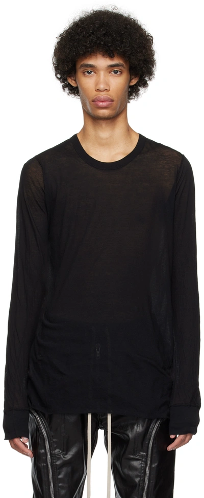 Rick Owens Black Basic Long Sleeve T-shirt In 09 Black