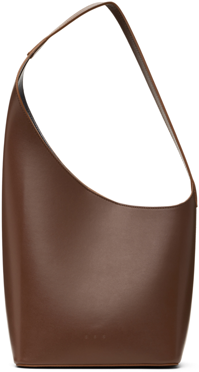 Aesther Ekme Brown Demi Lune Bag In 206 Brunette