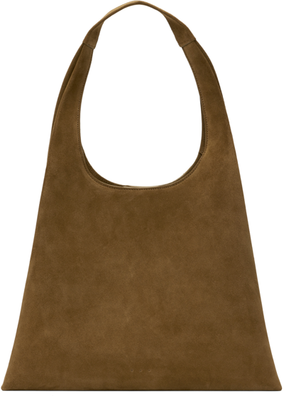 Aesther Ekme Brown Midi Shopper Tote In 172 Suede Tabacco