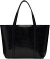 Dunst Black Crinkled Leather Tote In Black