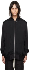 RICK OWENS BLACK JUMBO PETER FLIGHT BOMBER JACKET