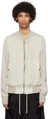 Rick Owens Off-white Flight Bomber Jacket In 08 Pearl